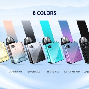 Hellvape Fusion R 全系列八色機身展示，包含 Green、Gold、Golden Blue、Silver Black、Tiffany Blue、Light Blue Pink、Legend Black、Pearl White