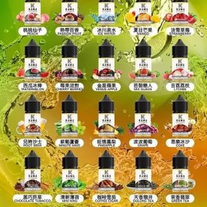KAMA 卡瑪煙油全系列口味總覽圖-涵蓋果香、茶香、菸草與特色創意風味,共 22 款尼古丁鹽煙油口味