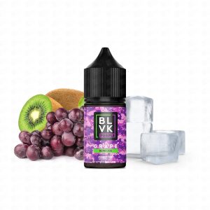 BLVK 葡萄奇異果冰煙油瓶身照、果香與微酸混合風味煙油